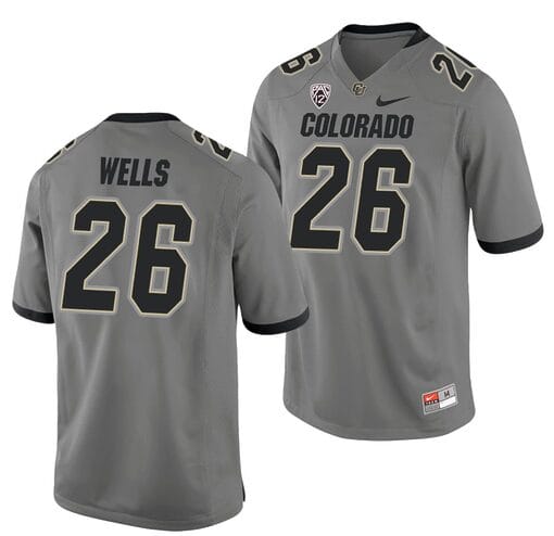 Carson Wells Jersey #26 Colorado Buffaloes College Football Game Gray
