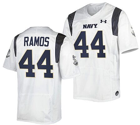 Colin Ramos Jersey #44 Navy Midshipmen Premier Replica College Football White