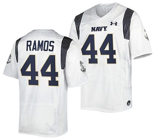 Colin Ramos Jersey #44 Navy Midshipmen Premier Replica College Football White