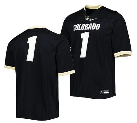 Colorado Buffaloes Jersey #1 College Football Untouchable Replica Black