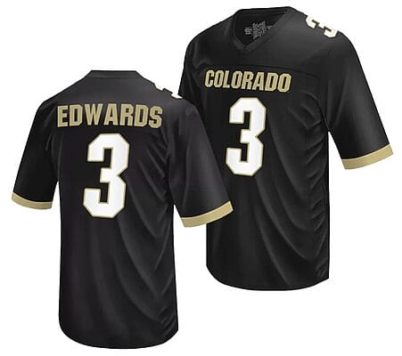 Colorado Buffaloes Dylan Edwards Jersey #3 NIL College Football Black