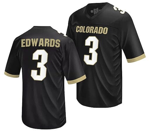 Colorado Buffaloes Dylan Edwards Jersey #3 NIL College Football Black