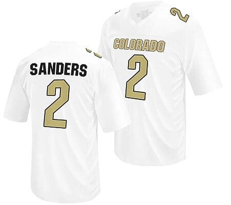 Colorado Buffaloes Shedeur Sanders Jersey #2 NIL College Football White