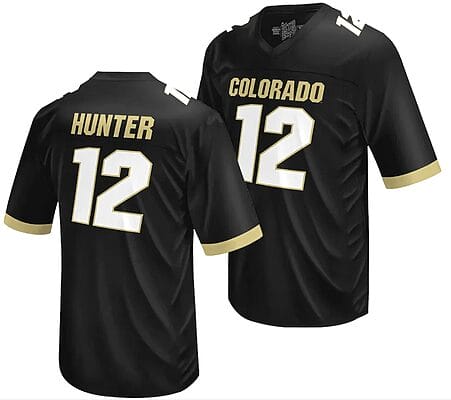Colorado Buffaloes Travis Hunter Jersey #12 NIL College Football Black