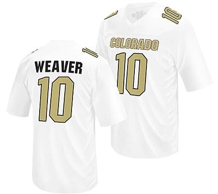 Colorado Buffaloes Xavier Weaver Jersey #10 NIL College Football White