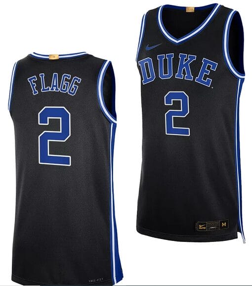 Cooper Flagg Jersey #2 Duke Blue Devils College Basketball Black