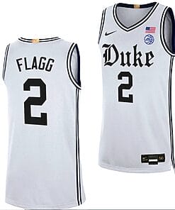 Cooper Flagg Jersey #2 Duke Blue Devils College Basketball White The Brotherhood