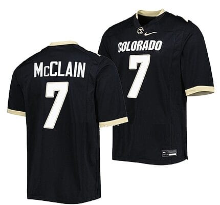 Cormani McClain Jersey #7 Colorado Buffaloes College Football Untouchable Replica Black