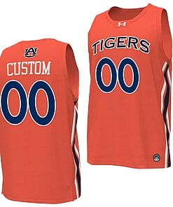 Custom Auburn Tigers Jersey Name and Number College Basketball Replica Orange
