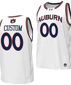 Custom Auburn Tigers Jersey Name and Number Replica College Basketball 2023-24 White