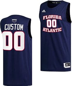 Custom FAU Owls Jersey Name an Number College Basketball Replica Navy
