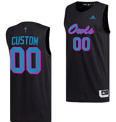 Custom FAU Owls Jersey Name and Number College Basketball Replica Black
