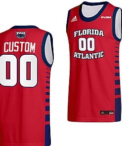 Custom FAU Owls Jersey Name and Number College Basketball Replica Red