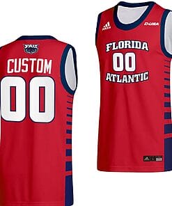 Custom FAU Owls Jersey Name and Number College Basketball Replica Red