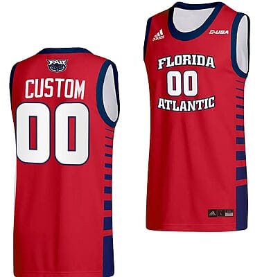 Custom FAU Owls Jersey Name and Number College Basketball Replica Red