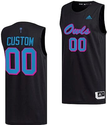 Custom FAU Owls Jersey Name and Number College Basketball Replica Uniform Black