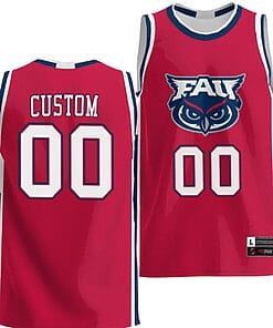 Custom FAU Owls Jersey Name and Number NIL Basketball Lightweight Red
