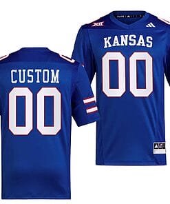 Custom Kansas Jayhawks Jersey Name and Number Royal College Football 2023