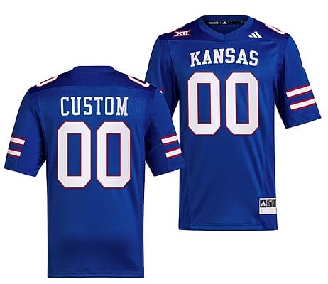 Custom Kansas Jayhawks Jersey Name and Number Royal College Football 2023