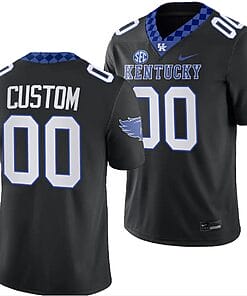 Custom Kentucky Wildcats Jersey Name and Number Alternate Football Game Black 2023