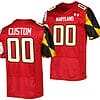 Custom Maryland Terrapins Jersey Name and Number College Football Red 2022 - 2023 Replica Uniform