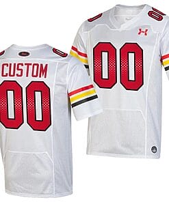 Custom Maryland Terrapins Jersey Name and Number White College Football 2023