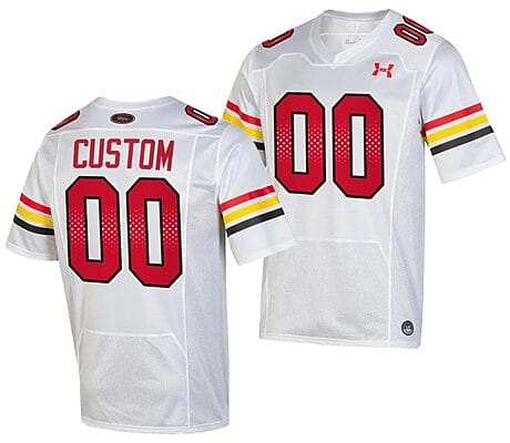 Custom Maryland Terrapins Jersey Name and Number White College Football 2023