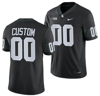 Custom Michigan State Jersey Name and Number Alternate Black College Football 2023