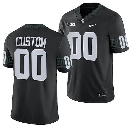 Custom Michigan State Jersey Name and Number Alternate Black College Football 2023