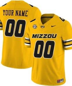Custom Missouri Tigers Jersey Name and Number Vapor Limited College Football Stitched Gold
