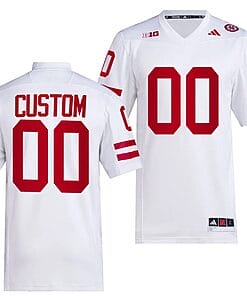 Custom Nebraska Cornhuskers Jersey Name and Number Premier White College Football 2023