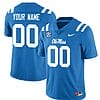 Custom Ole Miss Rebels Jersey Name and Number College Football All Stitched Light Blue