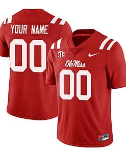 Custom Ole Miss Rebels Jersey Name and Number College Football All Stitched Red