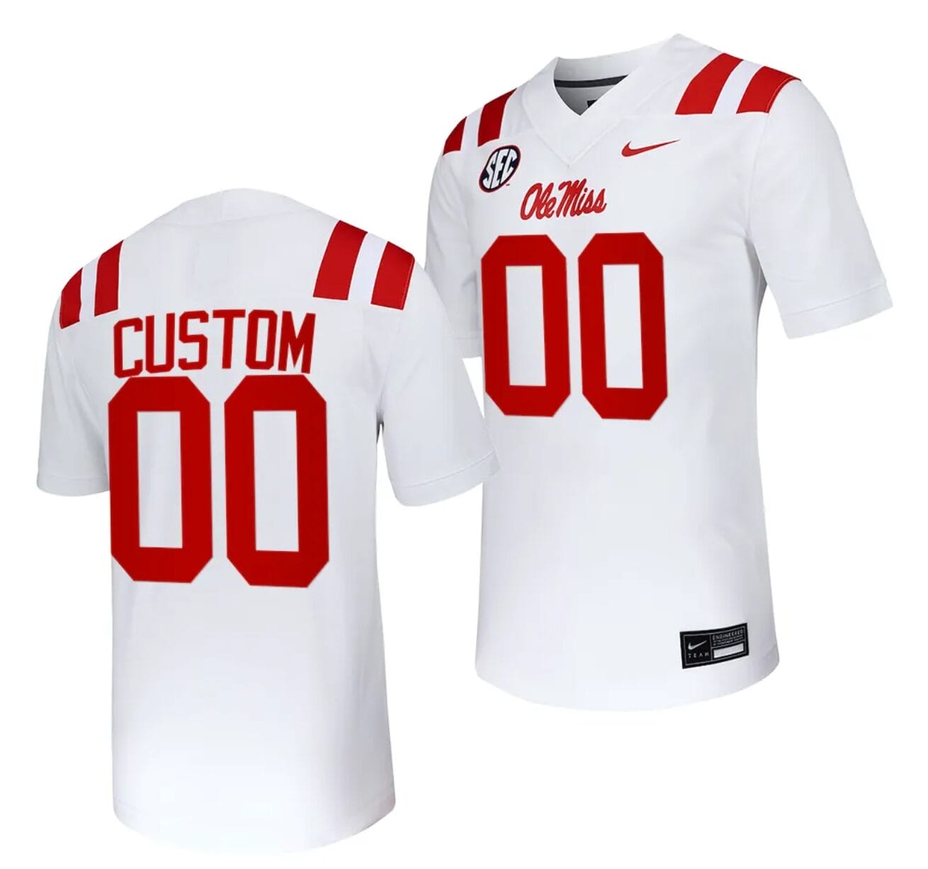 Custom Ole Miss Rebels Jersey Name and Number Untouchable College Football 2023 White