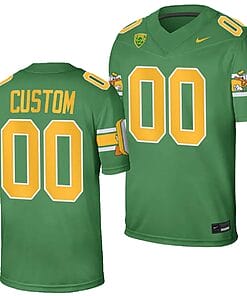 Custom Oregon Ducks Jersey Name and Number Football Game College Green 2023-24