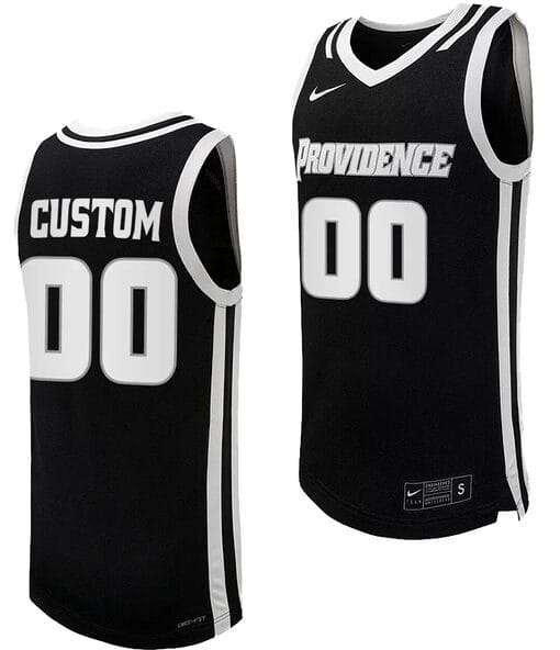 Custom Providence Friars Jersey Name and Number Replica College Basketball Black Uniform
