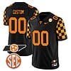 Custom Tennessee Jersey Name and Number “Checkerboard” College Football Stitched Black