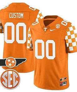 Custom Tennessee Jersey Name and Number “Checkerboard” College Football Stitched Orange