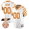 Custom Tennessee Jersey Name and Number “Checkerboard” College Football Stitched White