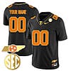 Custom Tennessee Jersey Name and Number “Checkerboard” Gold Limited College Football Stitched Black