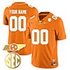 Custom Tennessee Jersey Name and Number “Checkerboard” Gold Limited College Football Stitched Orange