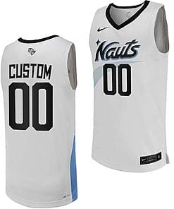 Custom UCF Knights Jersey Name and Number Replica College Basketball White Uniform