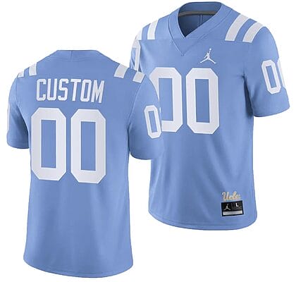 Custom UCLA Bruins Jersey Name and Number Alternate Game Light Blue Football Uniform