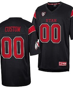 Custom Utah Utes Jersey Name and Number Throwback Black College Football 2023