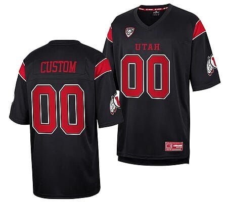Custom Utah Utes Jersey Name and Number Throwback Black College Football 2023
