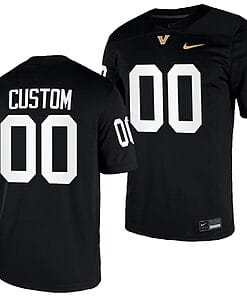 Custom Vanderbilt Jersey Name and Number College Football Black
