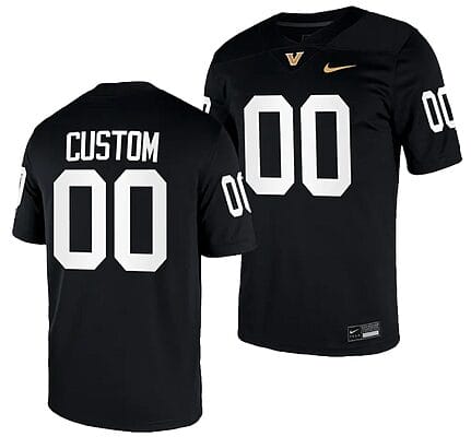 Custom Vanderbilt Jersey Name and Number College Football Black