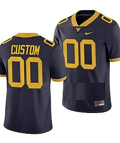Custom West Virginia Jersey Name And Number College Football Navy Game Uniform