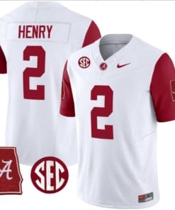 Derrick Henry Jersey #9 Alabama Crimson Tide Vapor Stitched Football Alabama Map Crimson Sleeves