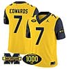 Donovan Edwards Jersey #7 Michigan Wolverines 1000 Wins Patch Vapor Limited Football Navy Sleeves